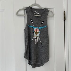 Chaser Gray Graphic Tank Top